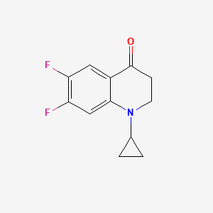molecular formula C12H11F2NO B8758294 1-Cyclopropyl-6,7-difluoro-2,3-dihydroquinolin-4(1H)-one 