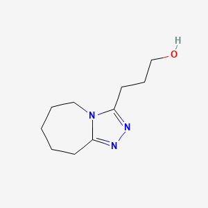 molecular formula C10H17N3O B8758297 3-(3-hydroxypropyl)-6,7,8,9-tetrahydro-5H-1,2,4-triazolo[4,3-a]azepine 