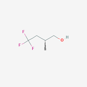 molecular formula C5H9F3O B8758324 1-Butanol, 4,4,4-trifluoro-2-methyl-, (2R)- 