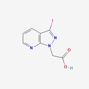 molecular formula C8H6IN3O2 B8758331 (3-Iodo-1H-pyrazolo[3,4-b]pyridin-1-yl)acetic acid CAS No. 918485-22-0