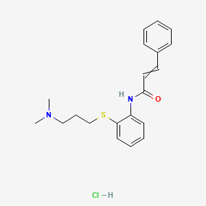 molecular formula C20H25ClN2OS B8758341 2'-(3-Dimethylaminopropylthio) cinnamanilide hydrochloride 