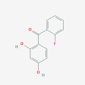 molecular formula C13H9FO3 B8758350 2,4-Dihydroxy-2'-fluorobenzophenone 
