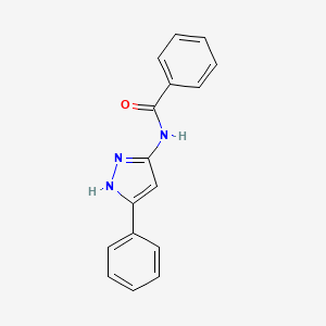 molecular formula C16H13N3O B8758388 N1-(3-phenyl-1H-pyrazol-5-yl)benzamide 