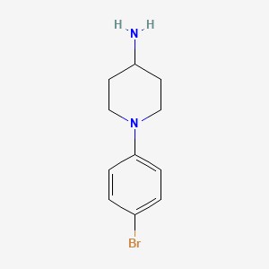 molecular formula C11H15BrN2 B8758390 1-(4-Bromophenyl)piperidin-4-amine 