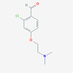 molecular formula C11H14ClNO2 B8758398 2-Chloro-4-[2-(dimethylamino)ethoxy]benzaldehyde CAS No. 650629-11-1