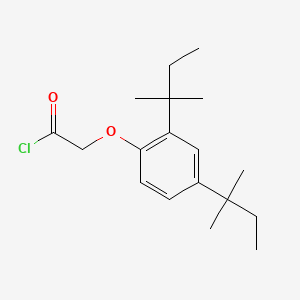 molecular formula C18H27ClO2 B8758401 Acetyl chloride, [2,4-bis(1,1-dimethylpropyl)phenoxy]- CAS No. 88-34-6