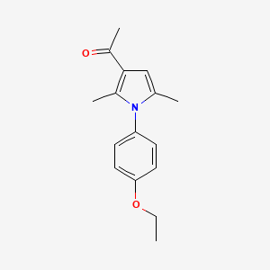molecular formula C16H19NO2 B8758403 1-[1-(4-Ethoxyphenyl)-2,5-dimethyl-1H-pyrrol-3-yl]ethan-1-one CAS No. 647841-58-5