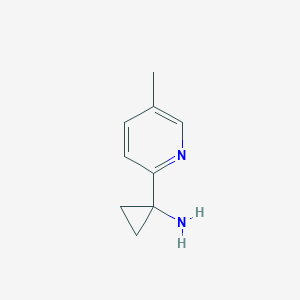 molecular formula C9H12N2 B8758429 1-(5-Methylpyridin-2-yl)cyclopropan-1-amine 
