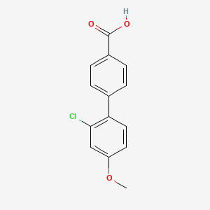 molecular formula C14H11ClO3 B8758433 4-(2-Chloro-4-methoxyphenyl)benzoic acid CAS No. 892843-81-1
