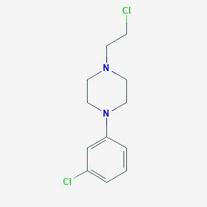 molecular formula C12H16Cl2N2 B8758441 1-(2-Chloroethyl)-4-(3-chlorophenyl)piperazine CAS No. 63377-88-8