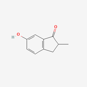 molecular formula C10H10O2 B8758452 6-Hydroxy-2-methyl-2,3-dihydro-1h-inden-1-one CAS No. 60424-12-6