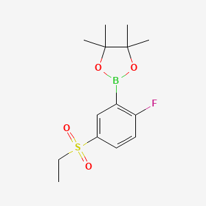 molecular formula C14H20BFO4S B8758479 2-(5-(Ethylsulfonyl)-2-fluorophenyl)-4,4,5,5-tetramethyl-1,3,2-dioxaborolane 
