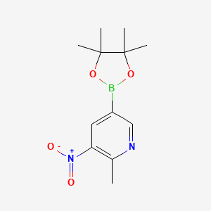 2-Methyl-3-nitro-5-(4,4,5,5-tetramethyl-1,3,2-dioxaborolan-2-yl)pyridine