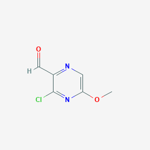molecular formula C6H5ClN2O2 B8758591 3-Chloro-5-methoxypyrazine-2-carbaldehyde 