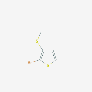 molecular formula C5H5BrS2 B8758644 2-bromo-3-(methylthio)thiophene CAS No. 94781-39-2