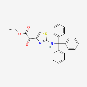 Ethyl 2-oxo-2-(2-(tritylamino)thiazol-4-yl)acetate