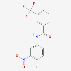 molecular formula C14H8F4N2O3 B8758721 N-(4-fluoro-3-nitrophenyl)-3-(trifluoromethyl)benzamide 