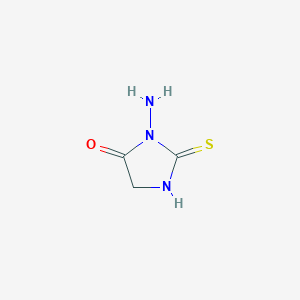 molecular formula C3H5N3OS B8758736 3-Amino-2-thioxoimidazolidin-4-one CAS No. 117829-36-4