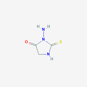 molecular formula C3H5N3OS B8758736 3-Amino-2-sulfanylideneimidazolidin-4-one CAS No. 117829-36-4