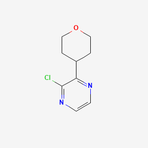 molecular formula C9H11ClN2O B8758750 2-chloro-3-(tetrahydro-2H-pyran-4-yl)pyrazine 