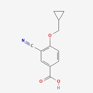 molecular formula C12H11NO3 B8758759 3-Cyano-4-(cyclopropylmethoxy)benzoic acid 