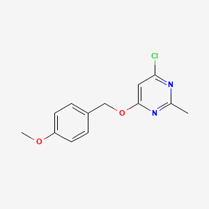 molecular formula C13H13ClN2O2 B8758761 4-Chloro-6-[(4-methoxybenzyl)oxy]-2-methylpyrimidine 