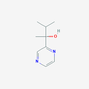 molecular formula C9H14N2O B8758772 (R)-3-Methyl-2-(pyrazin-2-yl)butan-2-ol 