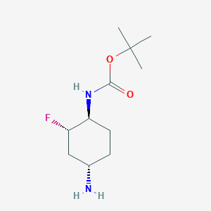 molecular formula C11H21FN2O2 B8758851 tert-butyl N-[rel-(1S,2S,4S)-4-amino-2-fluoro-cyclohexyl]carbamate 