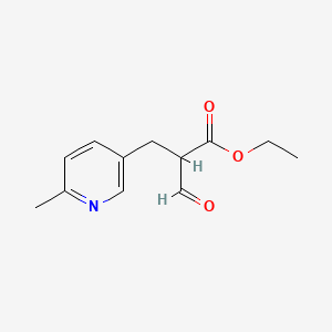 Ethyl 2-formyl-3-(6-methyl-3-pyridyl)propionate