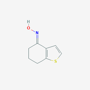 molecular formula C8H9NOS B008759 (E)-6,7-二氢苯并[b]噻吩-4(5h)-酮肟 CAS No. 19995-19-8