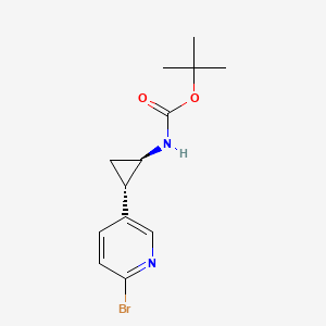 molecular formula C13H17BrN2O2 B8759015 tert-butyl ((1R,2S)-2-(6-bromopyridin-3-yl)cyclopropyl)carbamate 