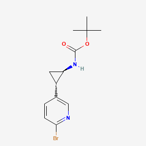 molecular formula C13H17BrN2O2 B8759015 Tert-butyl (trans)-2-(6-bromopyridin-3-yl)cyclopropylcarbamate 