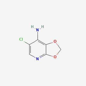 molecular formula C6H5ClN2O2 B8759035 6-chloro-2H-[1,3]dioxolo[4,5-b]pyridin-7-amine 