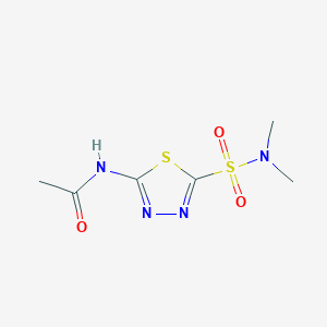 molecular formula C6H10N4O3S2 B8759050 N-[5-(dimethylsulfamoyl)-1,3,4-thiadiazol-2-yl]acetamide CAS No. 32873-58-8