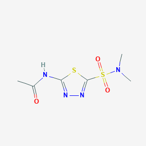 molecular formula C6H10N4O3S2 B8759050 2-acetamido-5-(N,N-dimethylaminosulfonyl)-1,3,4-thiadiazole CAS No. 32873-58-8