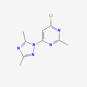 4-chloro-6-(3,5-dimethyl-1H-1,2,4-triazol-1-yl)-2-methylpyrimidine