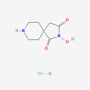 molecular formula C8H13ClN2O3 B8759086 2,8-Diazaspiro[4.5]decane-1,3-dione, 2-hydroxy-,(Hydrochloride) (1:1) 