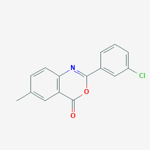 molecular formula C15H10ClNO2 B8759124 2-(3-chlorophenyl)-6-methyl-4H-3,1-benzoxazin-4-one CAS No. 106106-52-9