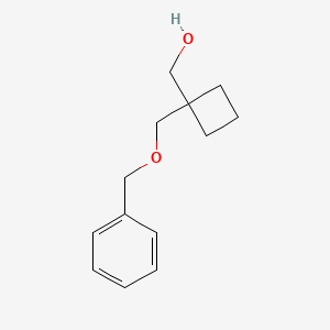 molecular formula C13H18O2 B8759163 (1-((Benzyloxy)methyl)cyclobutyl)methanol 
