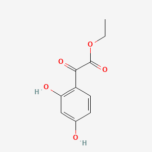 molecular formula C10H10O5 B8759168 Benzeneacetic acid, 2,4-dihydroxy-alpha-oxo-, ethyl ester CAS No. 57764-54-2