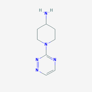 molecular formula C8H13N5 B8759178 1-(1,2,4-Triazin-3-yl)piperidin-4-amine 