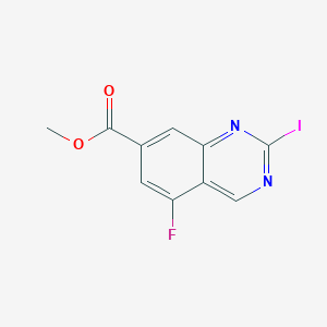 molecular formula C10H6FIN2O2 B8759233 Methyl 5-fluoro-2-iodoquinazoline-7-carboxylate 