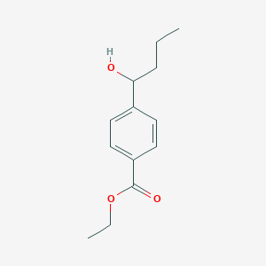 molecular formula C13H18O3 B8759247 Ethyl 4-(1-hydroxybutyl)benzoate 