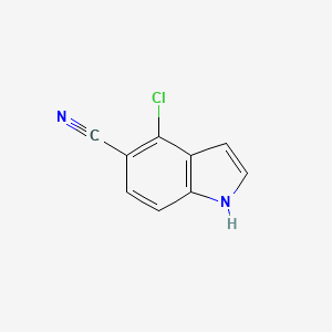 molecular formula C9H5ClN2 B8759268 4-chloro-1H-indole-5-carbonitrile 