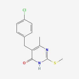5-(4-Chlorobenzyl)-6-methyl-2-methylthio-4-pyrimidone