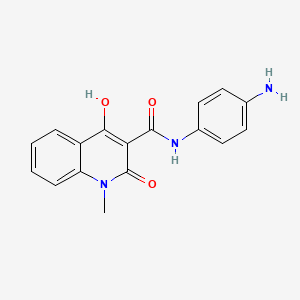 molecular formula C17H15N3O3 B8759447 N-(4-aminophenyl)-1,2-dihydro-4-hydroxy-1-methyl-2-oxo-quinoline-3-carboxamide 