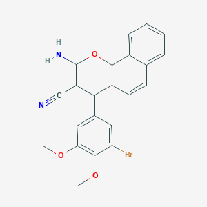 2-amino-4-(3-bromo-4,5-dimethoxyphenyl)-4H-benzo[h]chromene-3-carbonitrile