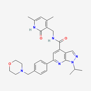 1H-Pyrazolo[3,4-b]pyridine-4-carboxaMide, N-[(1,2-dihydro-4,6-diMethyl-2-oxo-3-pyridinyl)Methyl]-1-(1-Methylethyl)-6-[4-(4-MorpholinylMethyl)phenyl]-