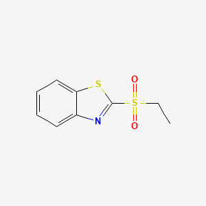 molecular formula C9H9NO2S2 B8759605 Benzothiazole, ethylsulfonyl- CAS No. 2591-11-9