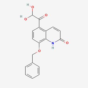 molecular formula C18H15NO5 B8759611 8-(Benzyloxy)-5-(2,2-dihydroxyacetyl)quinolin-2(1h)-one CAS No. 100331-91-7